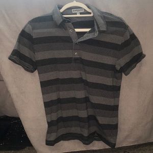 Grey stripped collared shirt